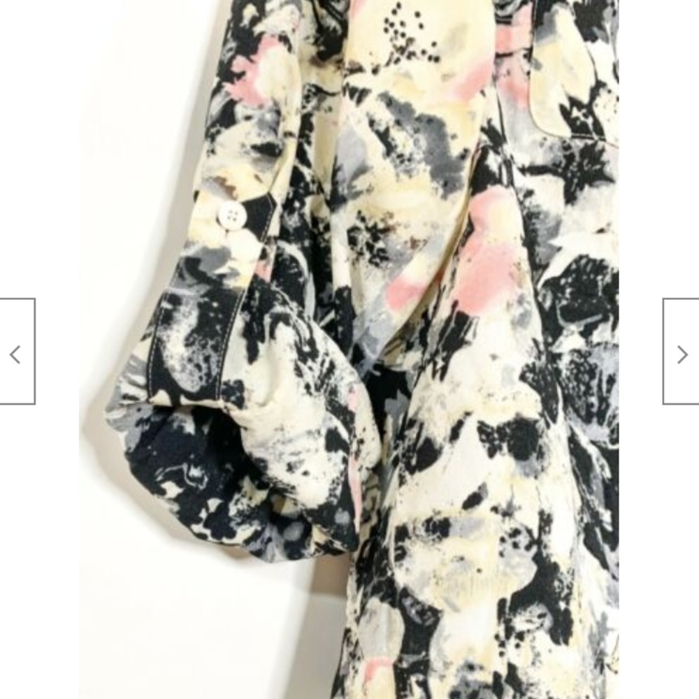 Talbots Long Sleeve V-Neck Button Down Shirt Top - Picture 7 of 8